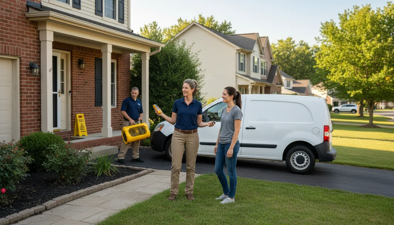 Residential water damage restoration in Darby, PA